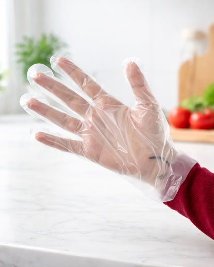 Disposable Plastic Hand Gloves Small Size 100 Pc