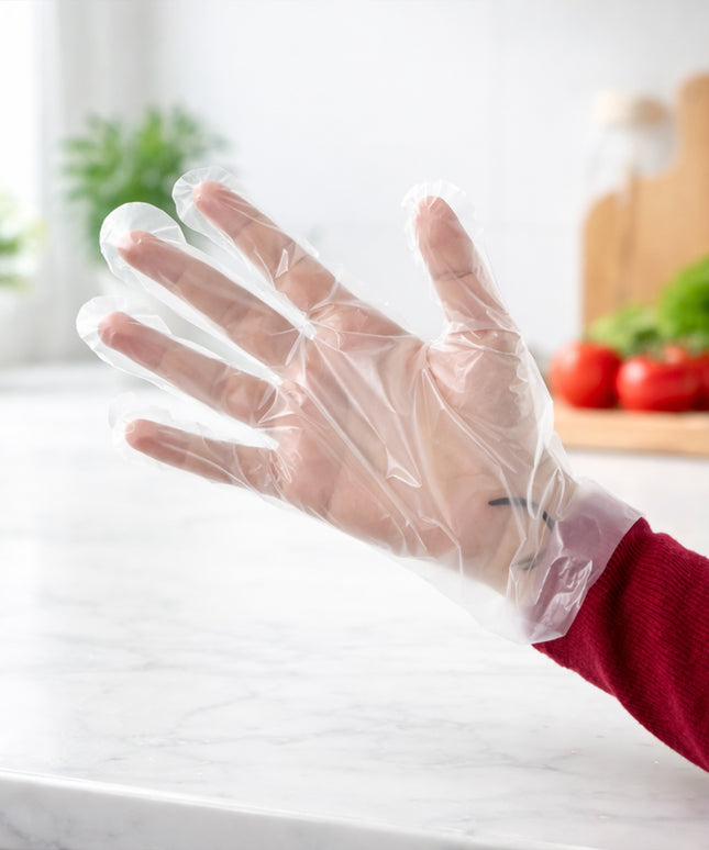 Disposable Plastic Hand Gloves Small Size 100 Pc
