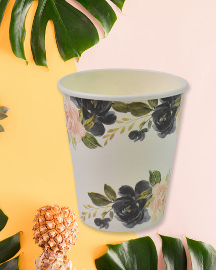 Disposable Paper Cups Disposable Tea Coffee Cups (10 Pcs Set  Mix Color  Design)