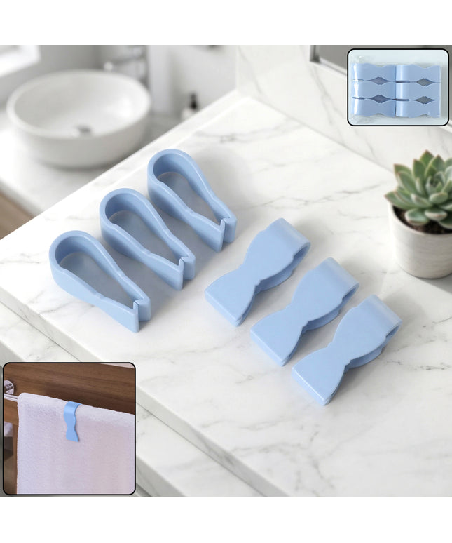 Multipurpose Towel Holder Clips Set (6 Pc Set)