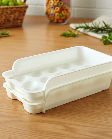 Plastic Egg Storage Tray Holder Set (2 Pc Set)