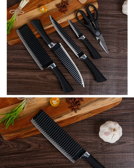 2285 Stainless Steel Knife Set With Chef Peeler And Scissor (6 Pieces)