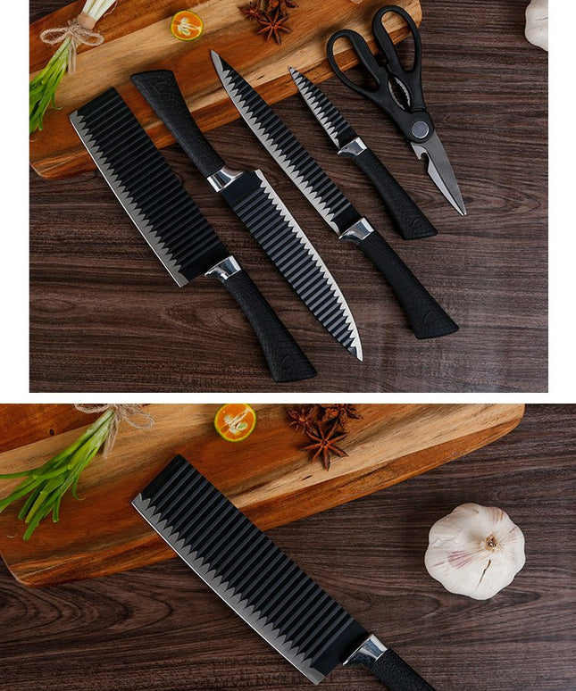 2285 Stainless Steel Knife Set With Chef Peeler And Scissor (6 Pieces)