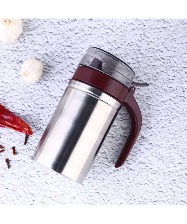 8126 Oil Dispenser Stainless Steel With Small Nozzle 500ml Oil Container.