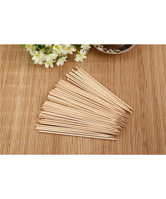 1100 Camping Wooden Color Bamboo Bbq Skewers Barbecue Shish Kabob Sticks Fruit Kebab Meat Party Fountain Bamboo Bbq Sticks Skewers Wooden (20cm)