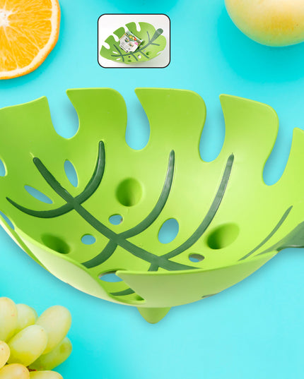 Leaf-shaped Plastic Fruit Basket (1 Pc)