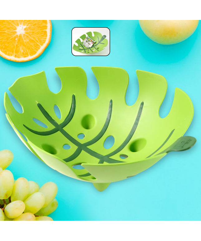 Leaf-shaped Plastic Fruit Basket (1 Pc)