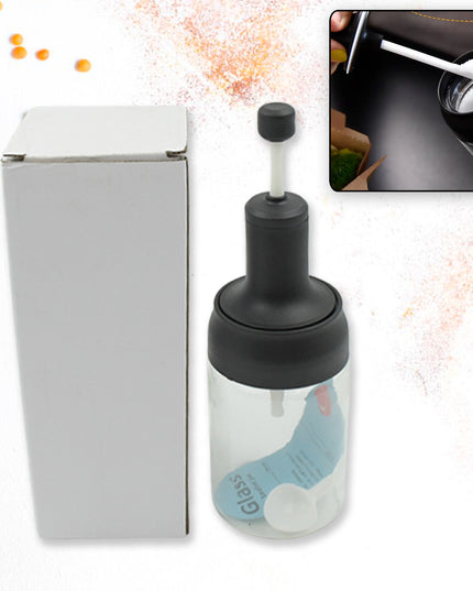 5522 Heat-resistant Condiment Container Seasoning Box Glass Condiment Canisters Pots Bottle With Serving Spoons For Salt Spice Honey Sugar Bbq Resturant Jar Oil Bottle Honey Jar Dispenser Airtight Cap Transparent (1 Pc)