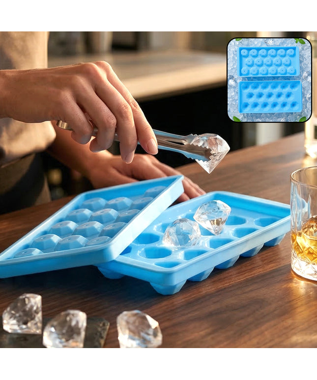 Multipurpose Ice Cube Tray With Lid 17 Grid Mold (1 Pc)