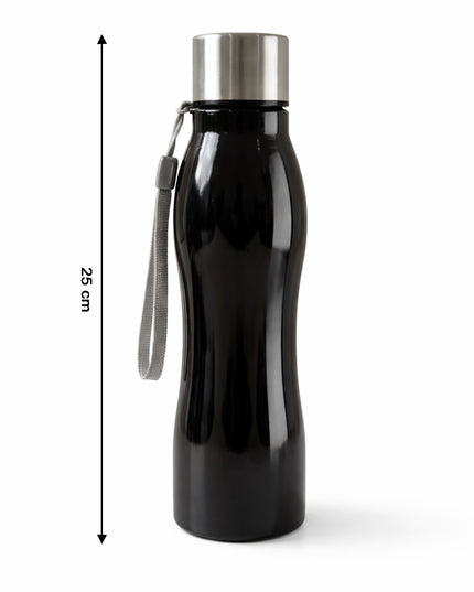 Stainless Steel Water Bottle With Carry Strap 600 Ml
