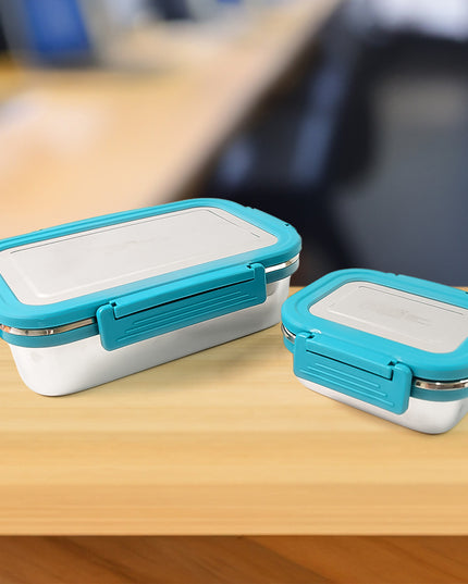 Apex Jerry Lunch Box Premium Stainless Steel Food Container (2 Pc  700+200 Ml Approx)