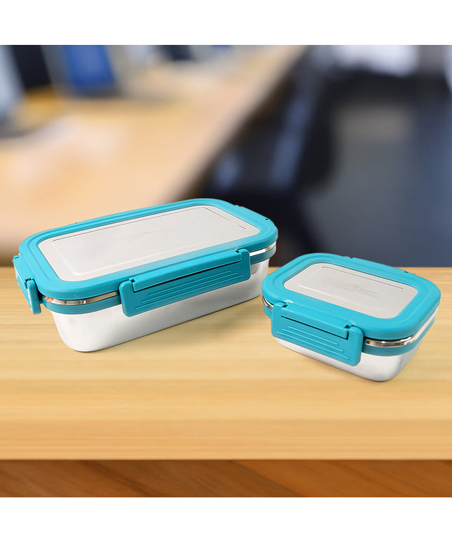 Apex Jerry Lunch Box Premium Stainless Steel Food Container (2 Pc  700+200 Ml Approx)