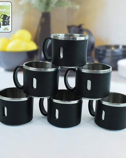 Apex Stainless Steel Desk Mug (6 Pc)