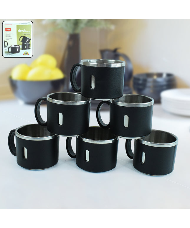 Apex Stainless Steel Desk Mug (6 Pc)