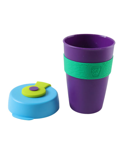 Reusable Colorful Travel Mug With Secure Silicone Lid (1 Pc 400 Ml)