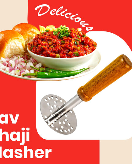  Combo of Steel Potato Masher & Power-Free Blender – Easy-to-Use Manual Kitchen Tools for Mashing, Blending, and Cooking | Essential Set for Smoothies, Sauces, and Mashed Potatoes