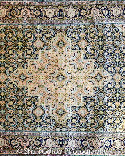 Extreme high knot Kashmir silk on silk carpet 2.5' x 4'