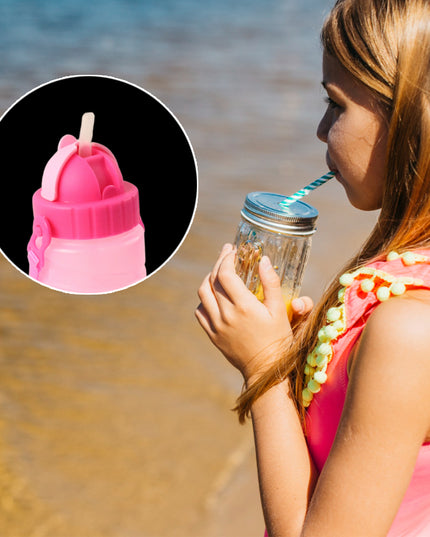 Cartoon Printed Water Bottle 550ml (1 Pc)