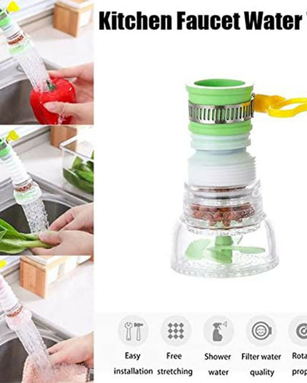 Kitchen Faucet Water Tap Filter with Rotating Shower Head for Sink