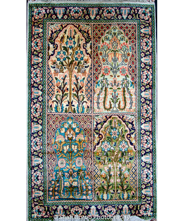 Regular silk carpet, size: 2 feet 6 inches by 4 feet