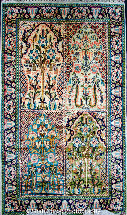 Regular silk carpet, size: 2 feet 6 inches by 4 feet