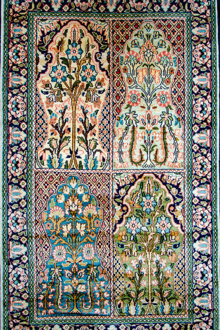 Regular silk carpet, size: 2 feet 6 inches by 4 feet
