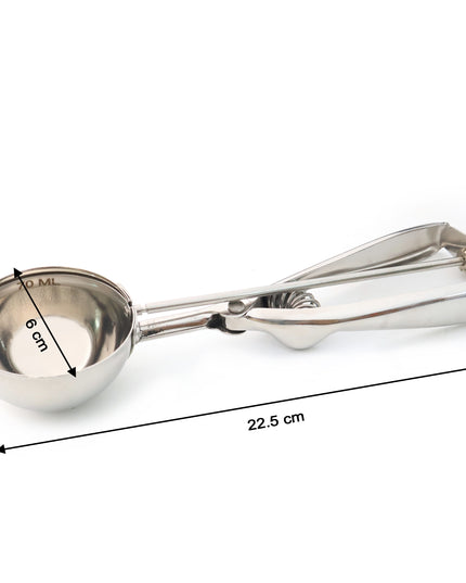Premium Stainless Steel Ice Cream Scoop With Trigger Release Approx 70 Ml Capacity