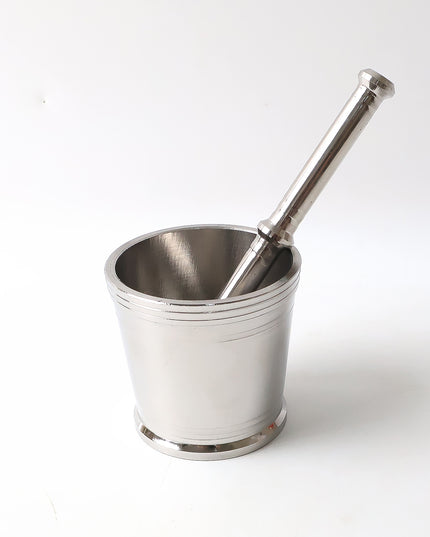Heavy Duty Stainless Steel Mortar And Pestle Set For Kitchen Khalbatta Set (2 Pc Set)