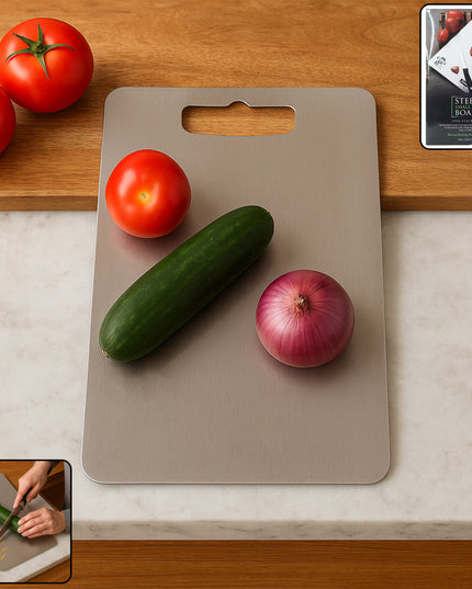 Apex Stainless Steel Multipurpose Small Chopping Cutting Board (210x320mm  1 Pc)