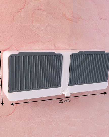 Wall Mounted 4-compartment Bathroom Storage  Soap Holder