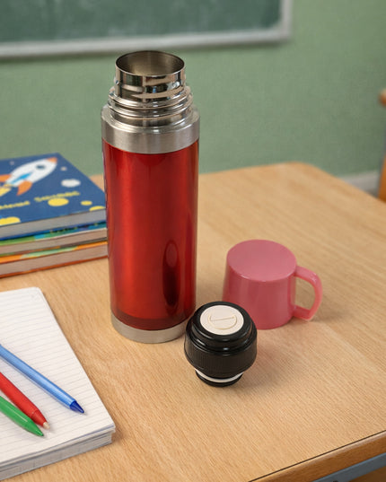 Insulated Travel Mug Bottle With Handle Lid (500 Ml)