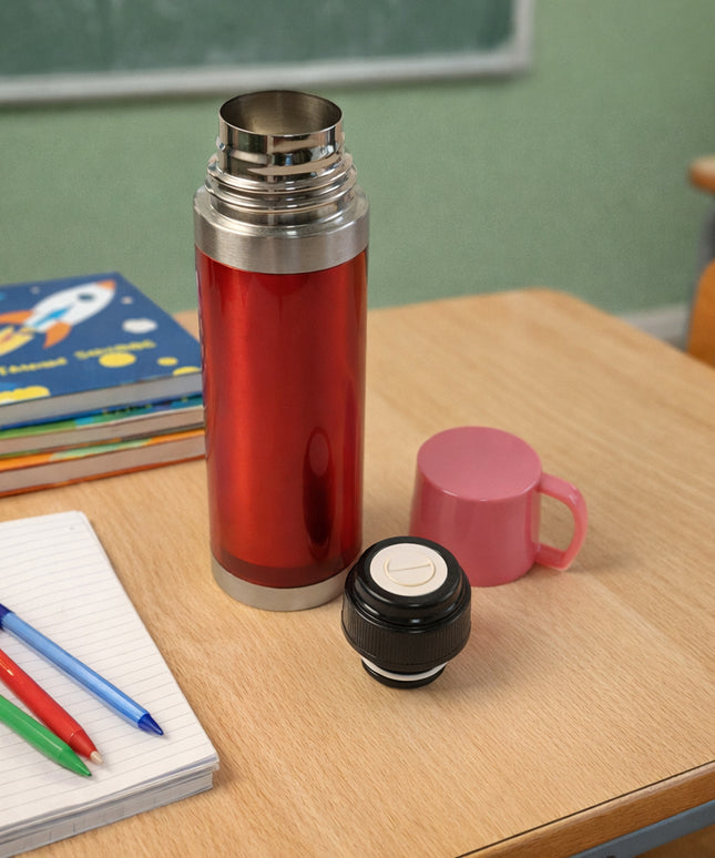 Insulated Travel Mug Bottle With Handle Lid (500 Ml)