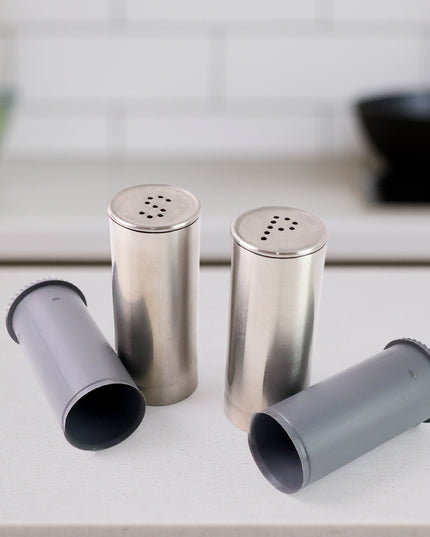 Stainless Steel Salt And Pepper Shaker Set (2 Pc)