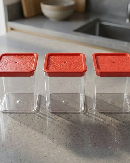3 Piece Airtight Food Storage Container Set (1 Set  350 Ml)