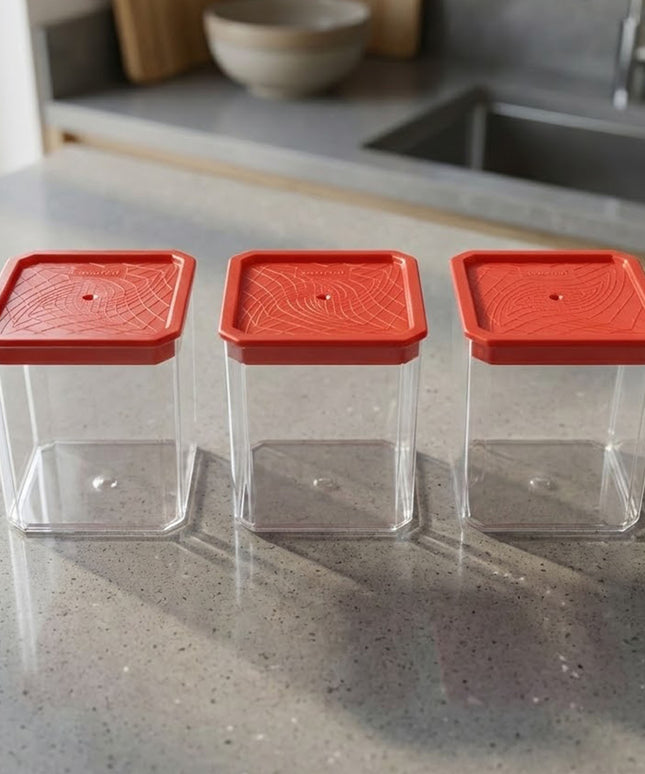 3 Piece Airtight Food Storage Container Set (1 Set  350 Ml)