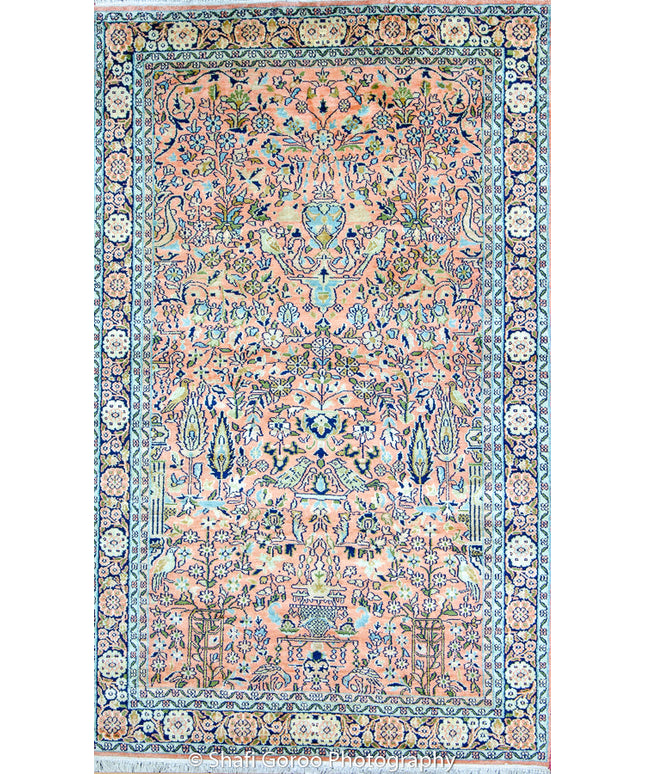 Regular silk carpet, size: 3 feet by 5 feet