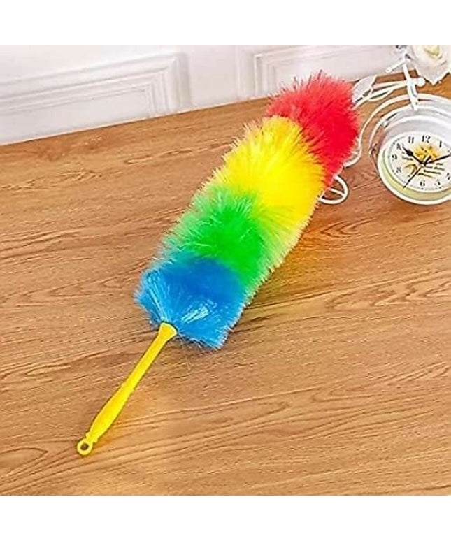 Rainbow Microfiber Plastic Duster 24 Inch | Flexible & Lightweight Dust Cleaner