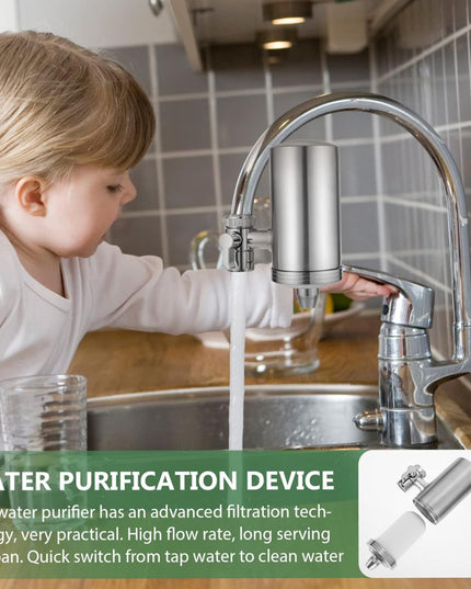 304 Stainless  Steel Faucet Mount Water Filter Water Purifier (1 Set)