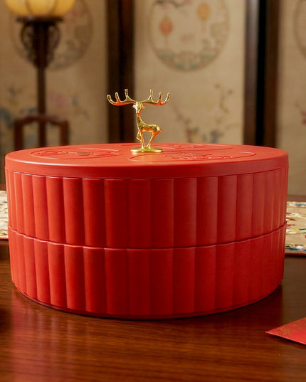 2 Layer Multipurpose Decorative Dry Fruit And Snack Serving Tray (1 Pc)