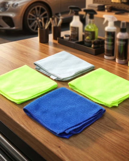 Multipurpose Microfiber Dust Cleaning Cloth (4 Pc Set)