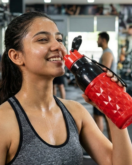 Plastic 1000 Ml Approx Sports Water Bottle (1 Pc)