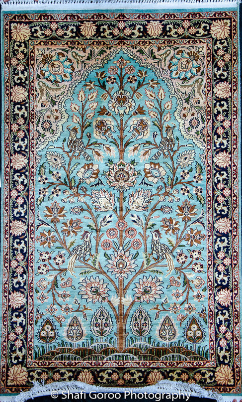 Regular silk carpet, size: 3 feet by 5 feet