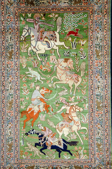 Regular silk carpet, size: 3 feet by 5 feet