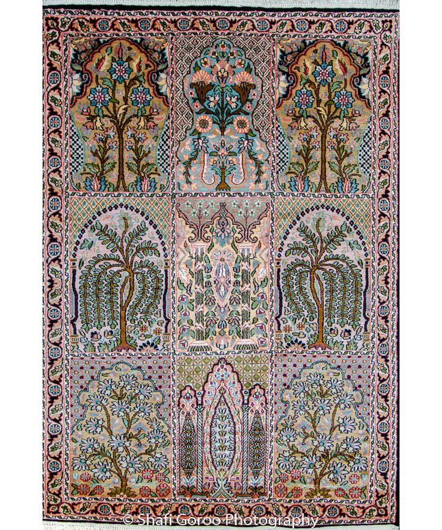 High knot silk on silk, size 2' x 3'