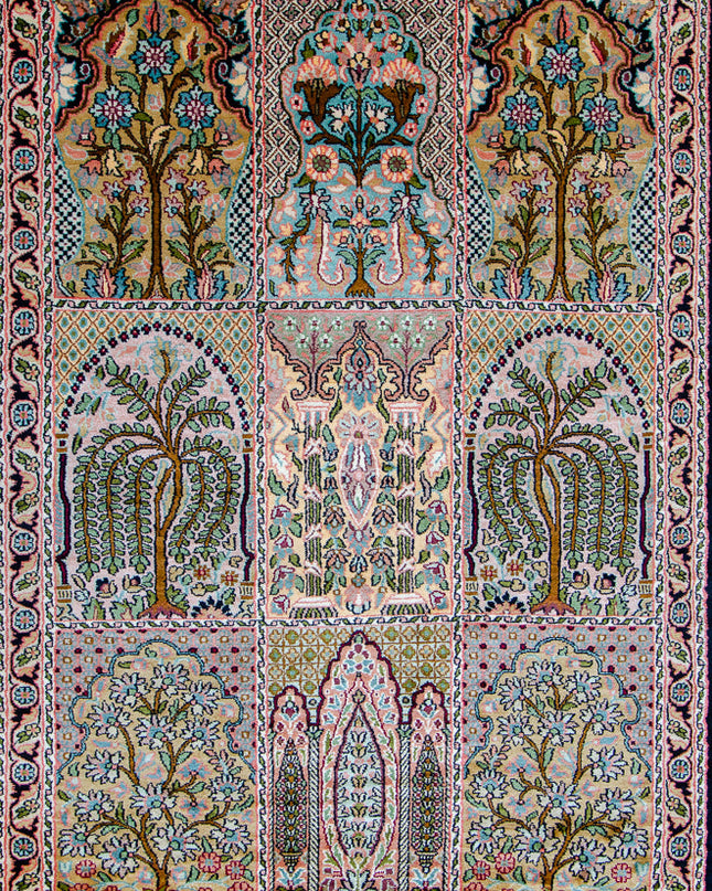 High knot silk on silk, size 2' x 3'