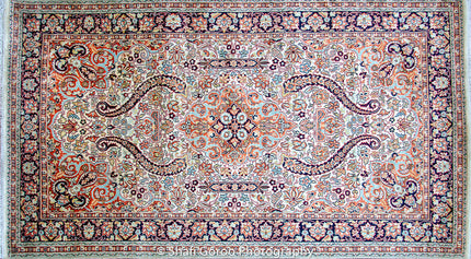 Regular silk carpet, size: 4 feet by 6 feet