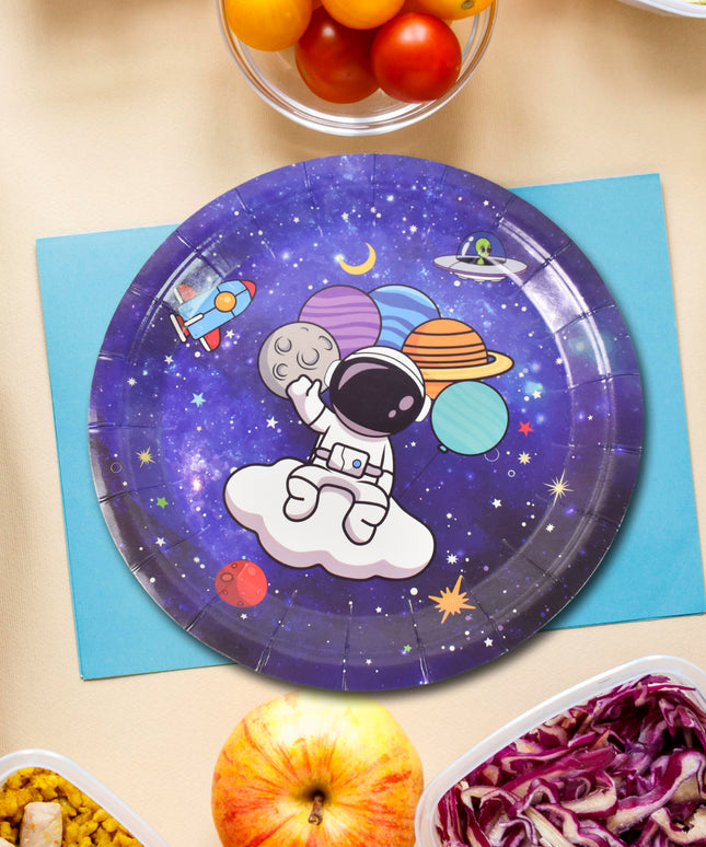 Round Plates Disposable Paper Plates  Happy Birthday Gift (10 Pcs Set  Mix Design)