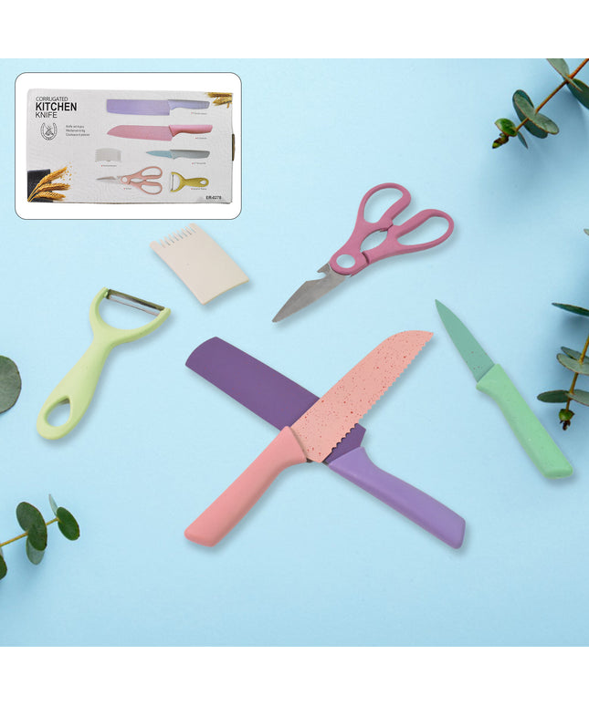 Professional Colorful Kitchen Knives Set (6 Pcs Set)