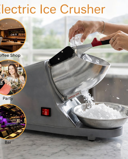 Electric Ice Crushing Machine With Stainless Steel Bowl 1 Set