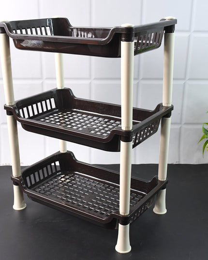 Apex Small Multiuse Plastic Storage Rack Organizer 3-tier